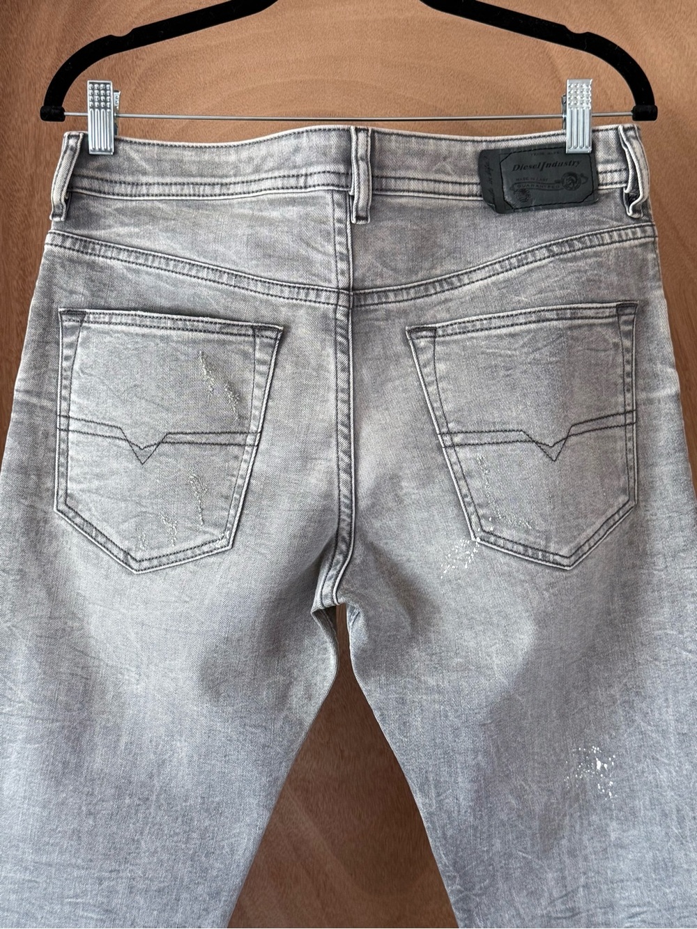 Diesel Buster Slim Tapered Jeans R99J6 Grey Stretch Men's W33 L32 NWT - Picture 12 of 16